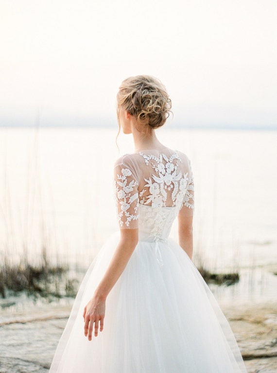 Braut bolero spitze ivory