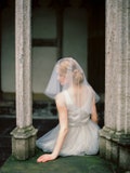 Fly Away Blusher Veil: Short Circle Wedding Veil, Raw Edge - Style V25 product logo