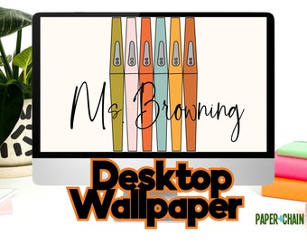 Flair Teacher Desktop Wallpaper, Personalized