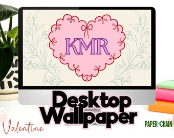 SWEETheart Valentine Teacher Computer Wallpaper, Personalized, Bow