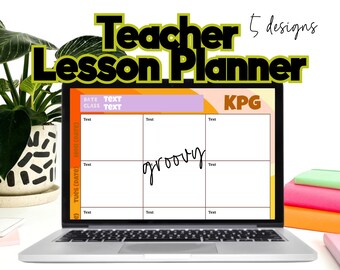 Weekly Lesson Planner Teacher Template Google Slides Editable Undated Planner Groovy