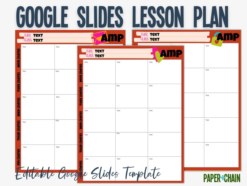 Daily Lesson Plan Editable Google Slides Template Etsy Daily Lesson Plan Editable Google Slides Template Etsy