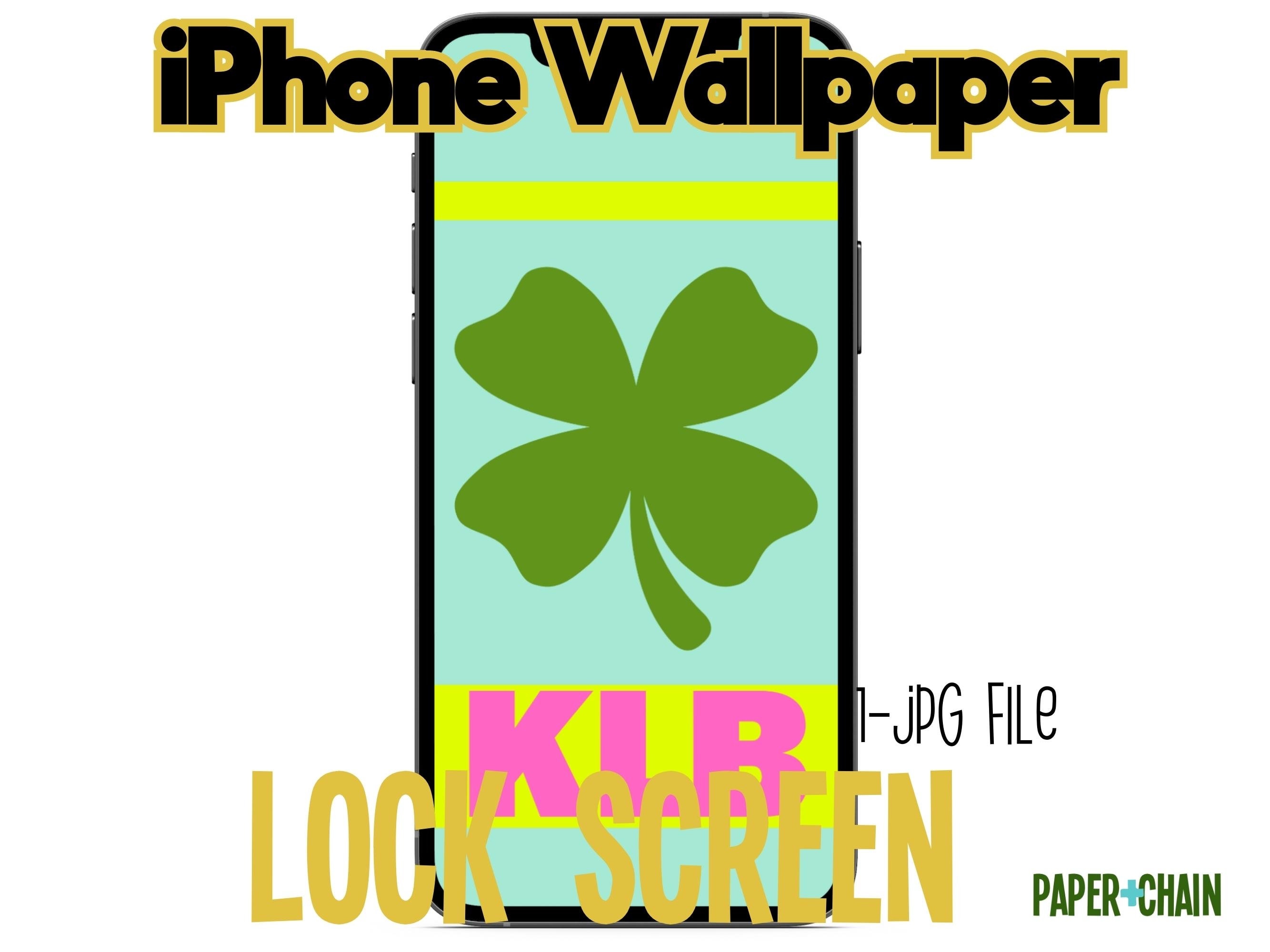 Four Leaf Clover Personalized iPhone lock screen, Custom Wallpaper, St  Patrick’s Day, image size:2667x2000
