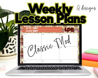 Classic Mod Pattern Weekly Lesson Planner Template
