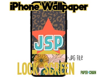 Mixed Animal Print/Floral Personalized iPhone lock screen, Custom Wallpaper