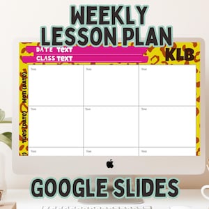 Teacher Planner Template Digital, Weekly Layout, Bold Pattern