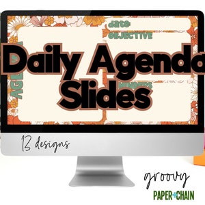 Teacher Daily Agenda Slides Retro