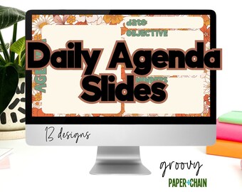 Teacher Daily Agenda Slides Retro