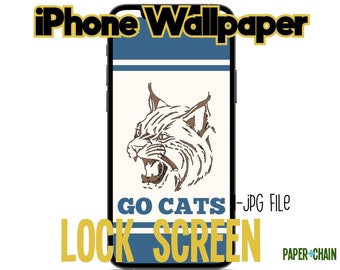 Vintage Wildcats iPhone lock screen, wallpaper