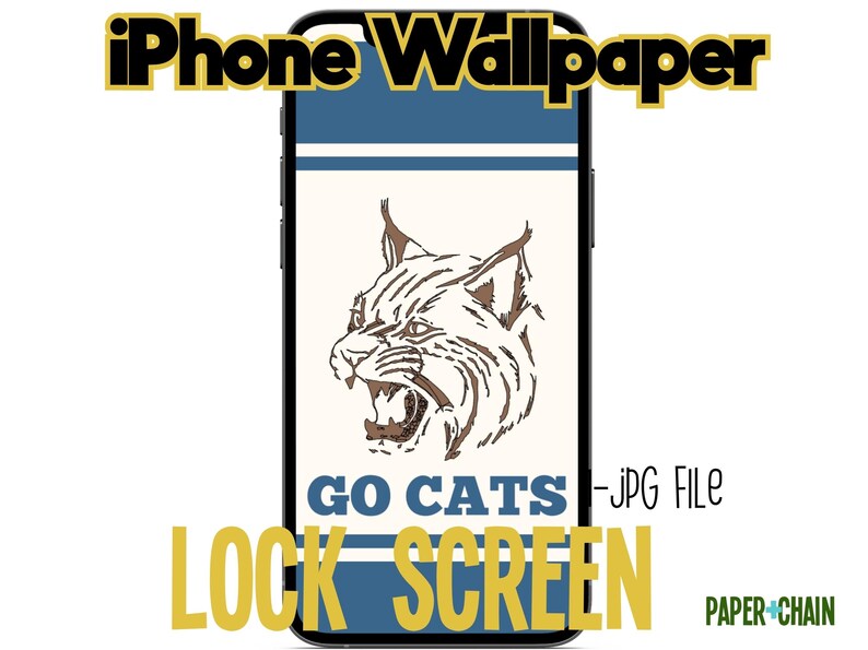 Vintage Wildcats iPhone lock screen, wallpaper image 1