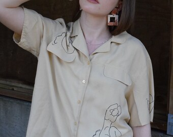 Harriet Silk Short Sleeve Blouse.