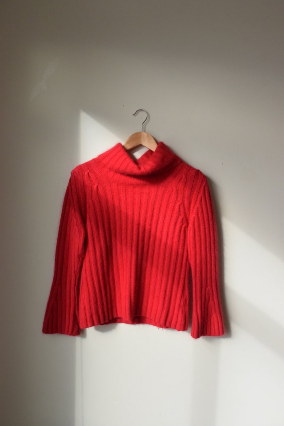 angora cowl neck sweater