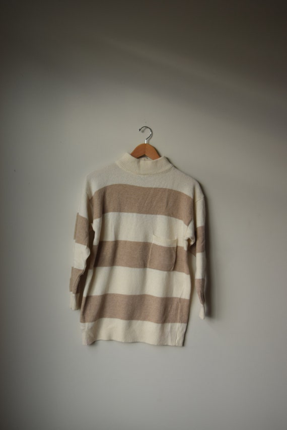 Striped Wool Turtleneck