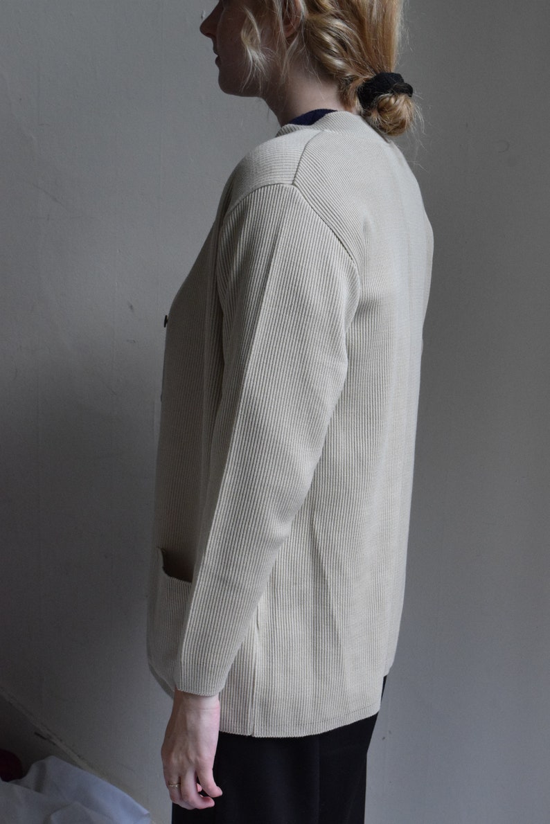 Ginger Ribbed Wool Blend Cardigan