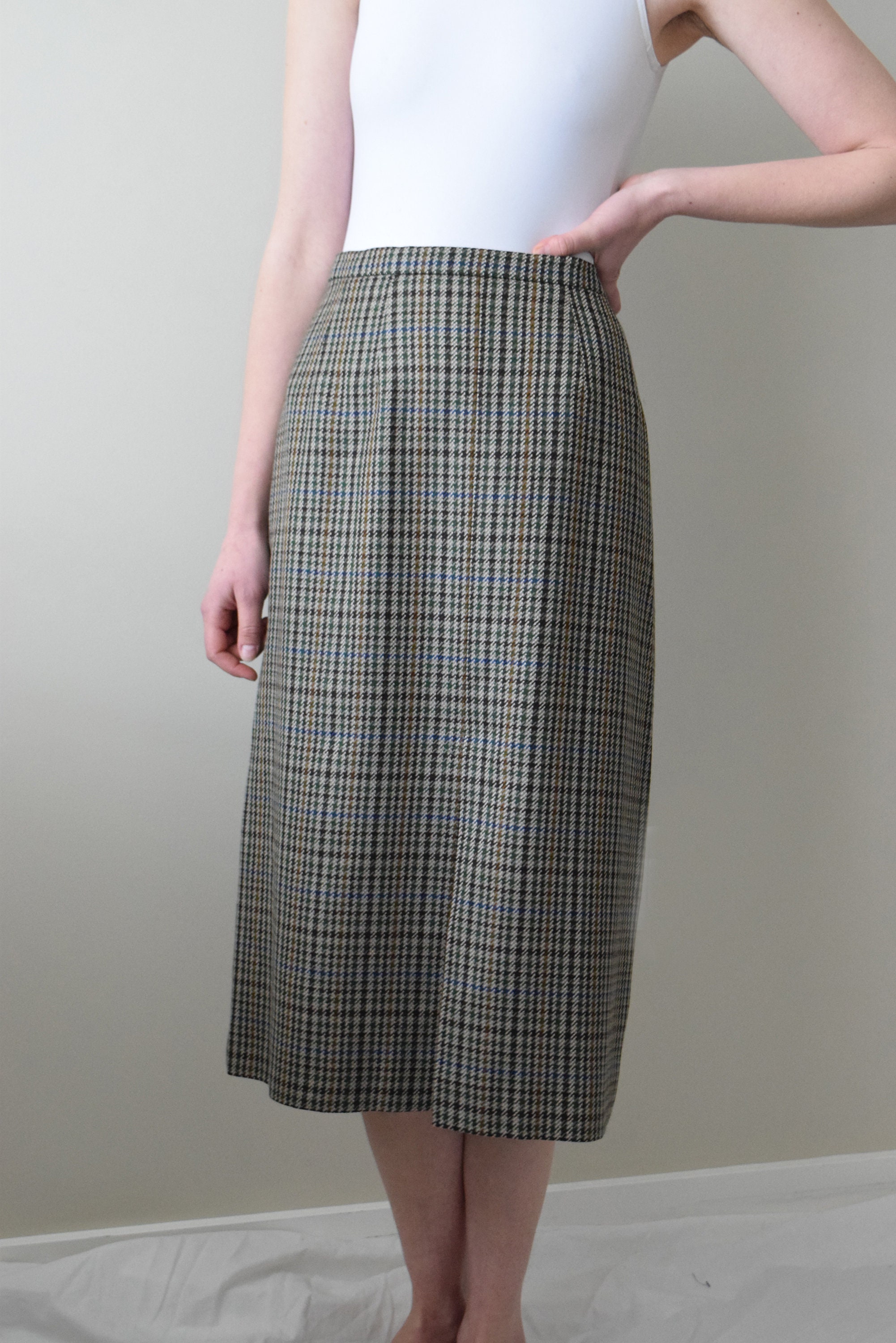 Burberry Houndstooth Skirt.
