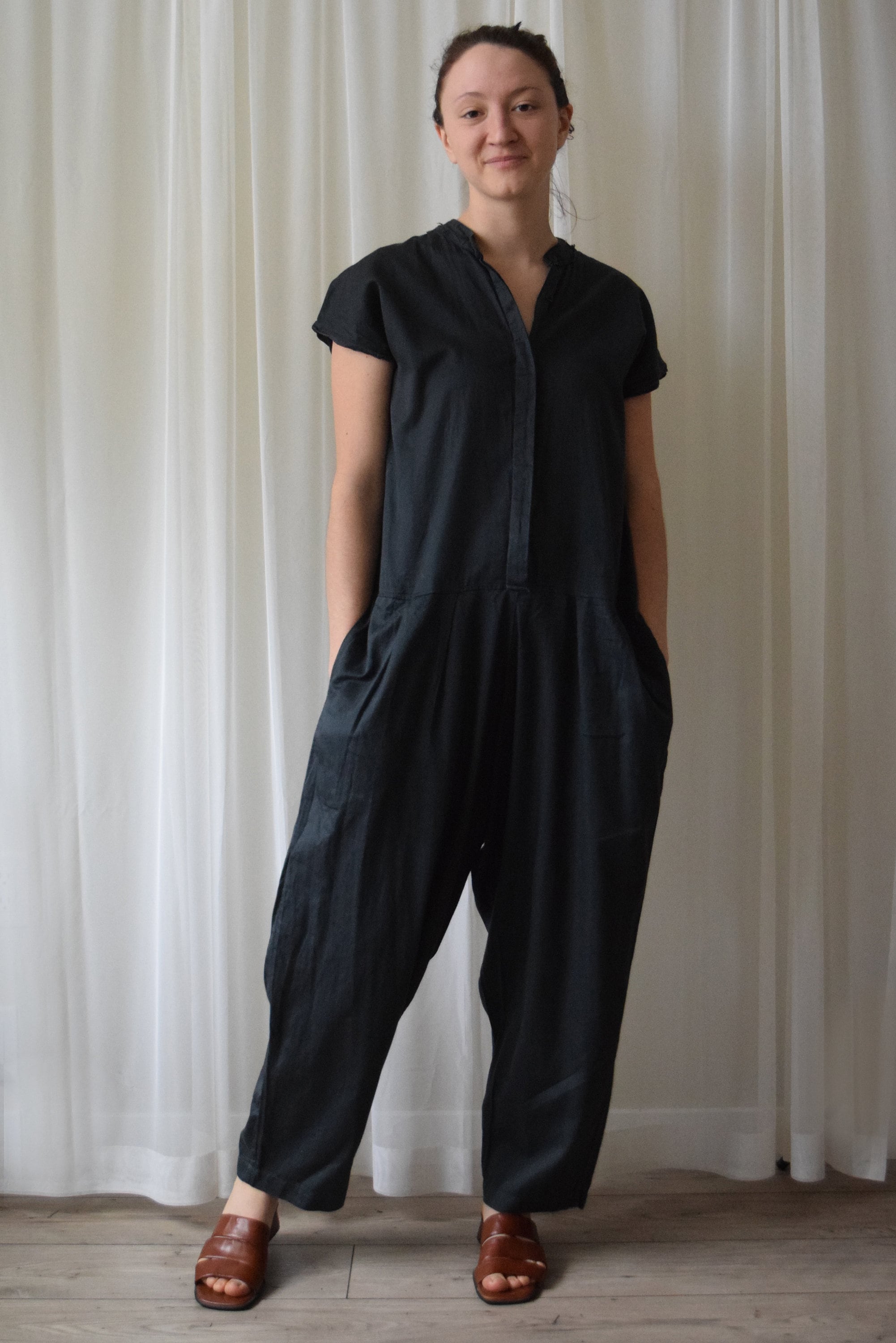 black crane high neck jumpsuit