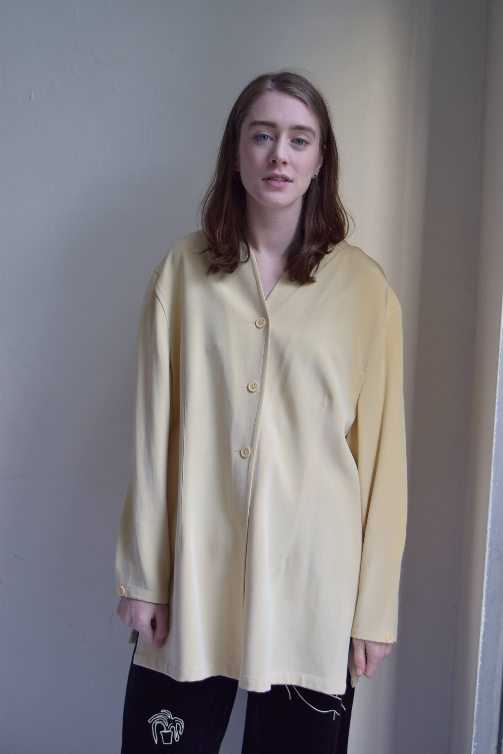 cream pleated jersey