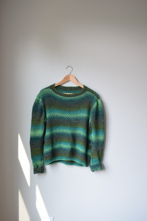 Handknit Striped Sweater