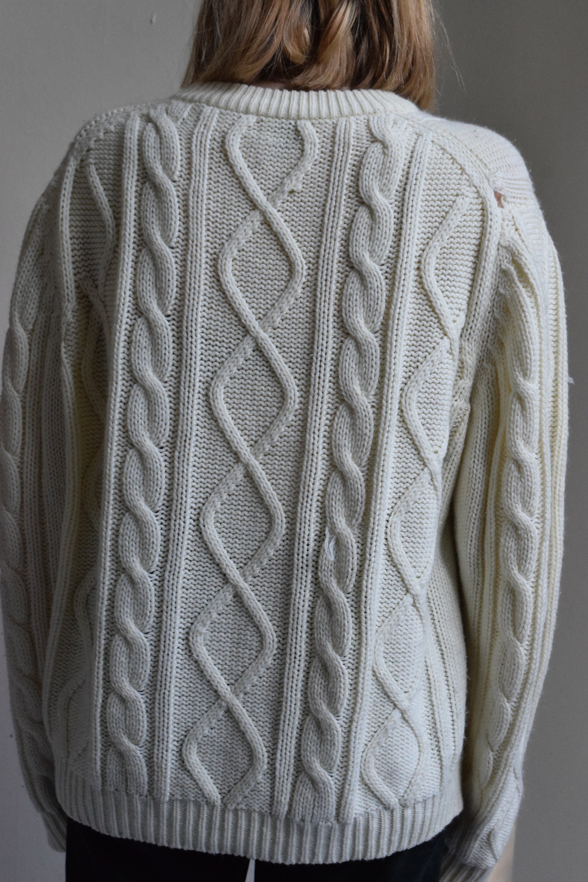 Vintage Hudson Bay Cable Knit Sweater.