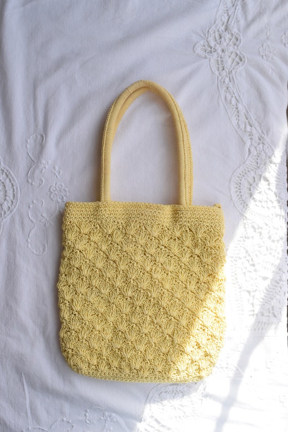 Yellow Woven Handbag