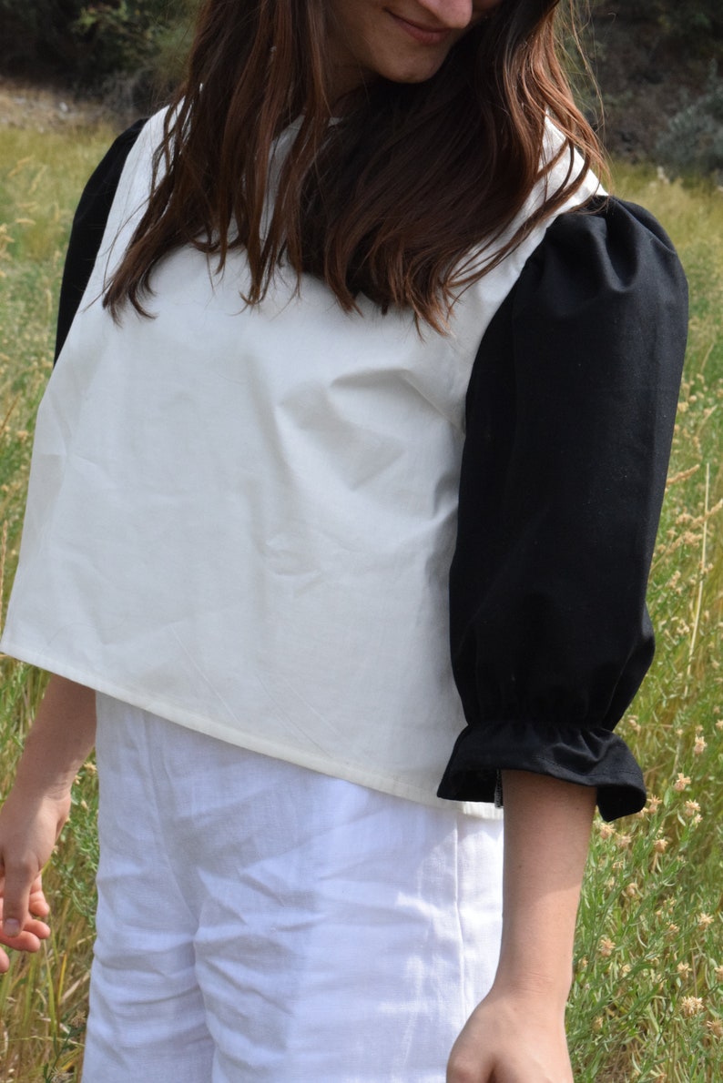 Bobbi Color Block Puff Sleeve Tee