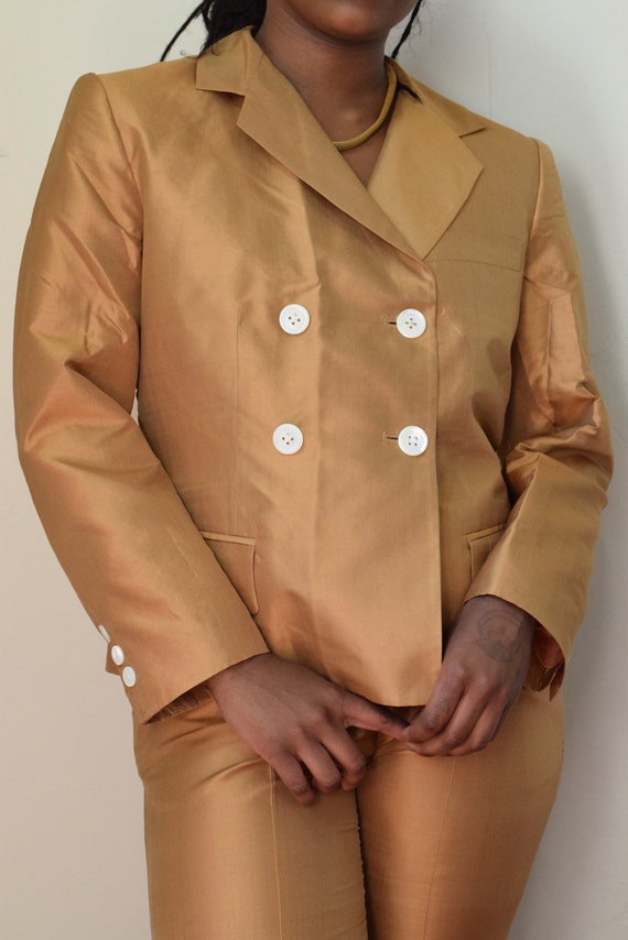 DKNY Copper Silk Suit