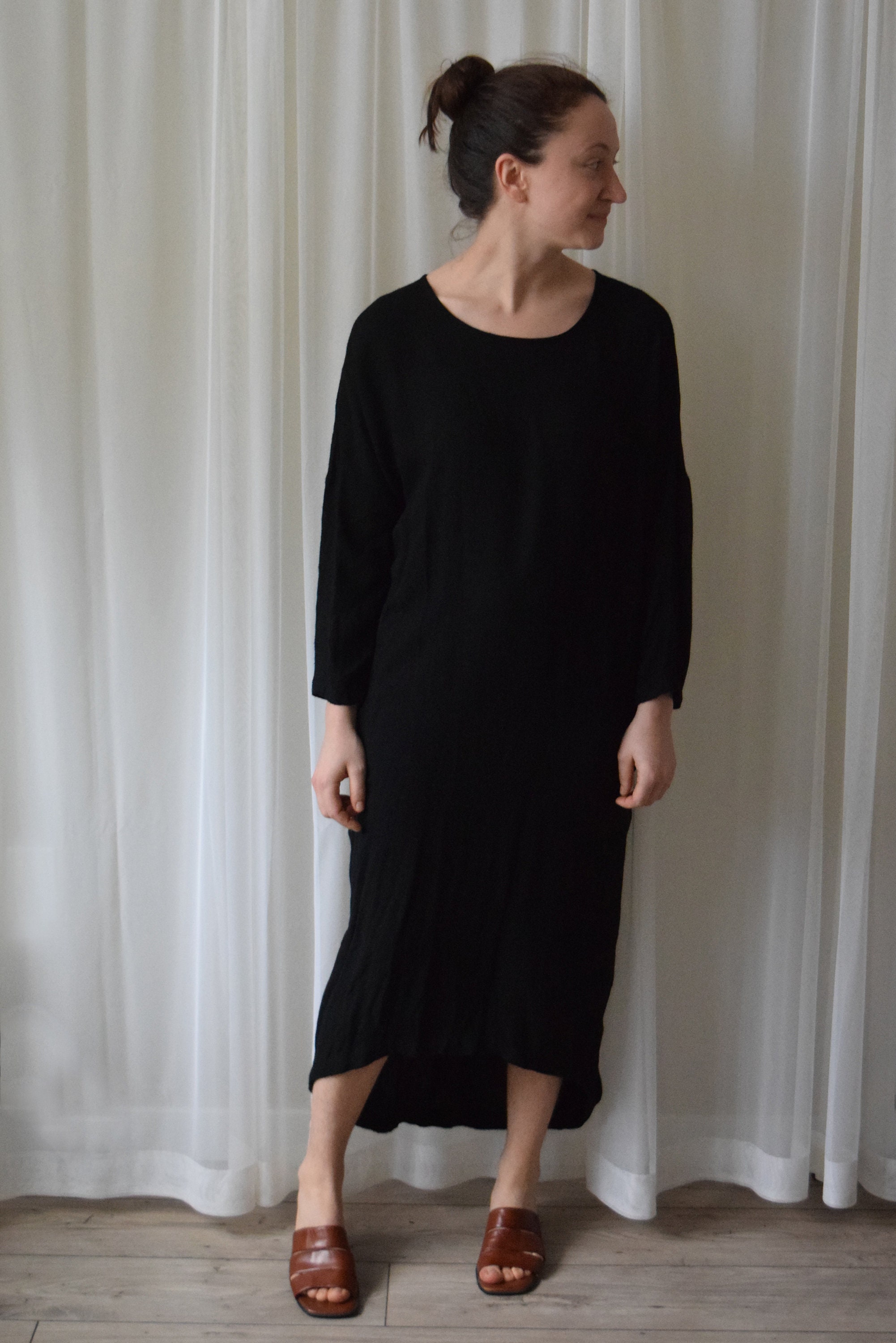 black crane dress