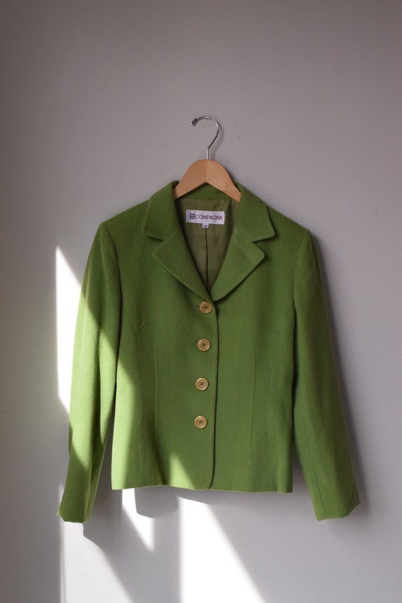 Green Cropped Coat