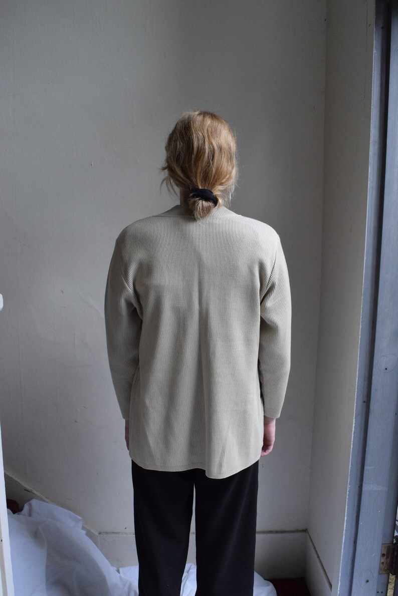Ginger Ribbed Wool Blend Cardigan