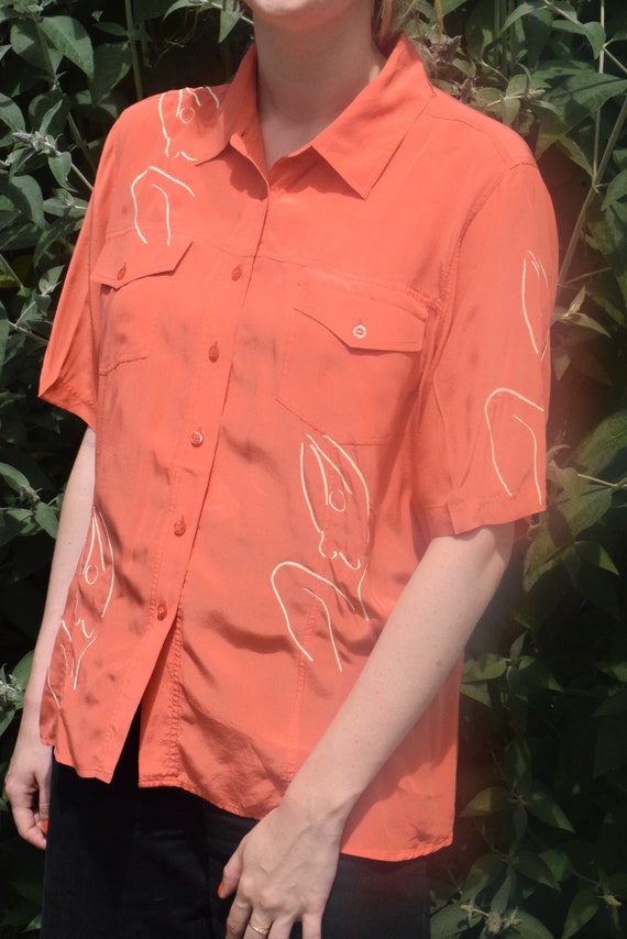Chemise à manches manches manches courtes en soie corail méridien femme 0ae79a Chemise à manches manches manches courtes en soie corail méridien femme 0ae79a
