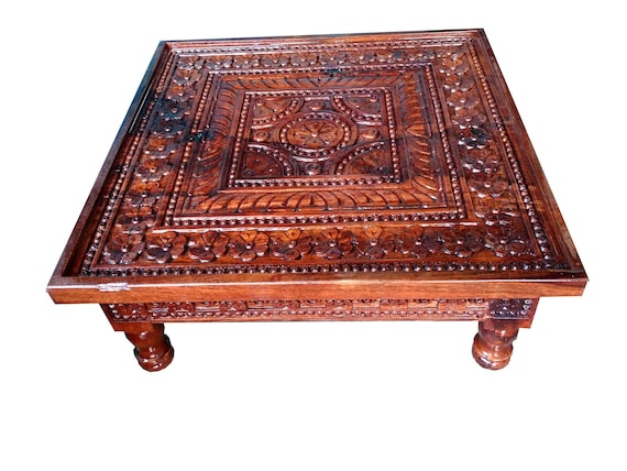 Vintage Painted Coffee Table From Rajasthan Vintage Painted Coffee Table From Rajasthan