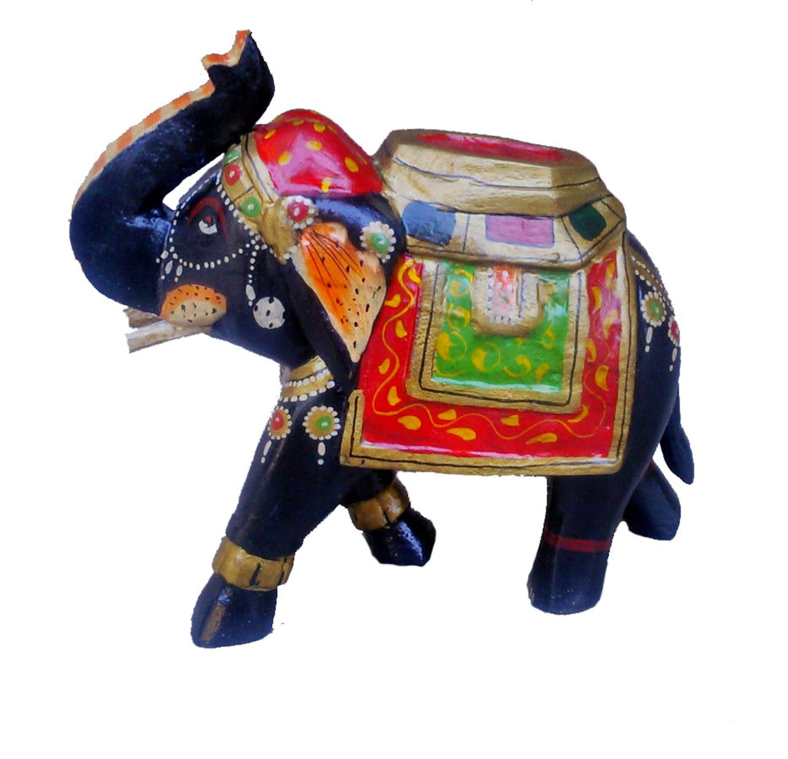 Diwali Christmas Gift Elephant Statue Wooden Home Decor Gift Etsy