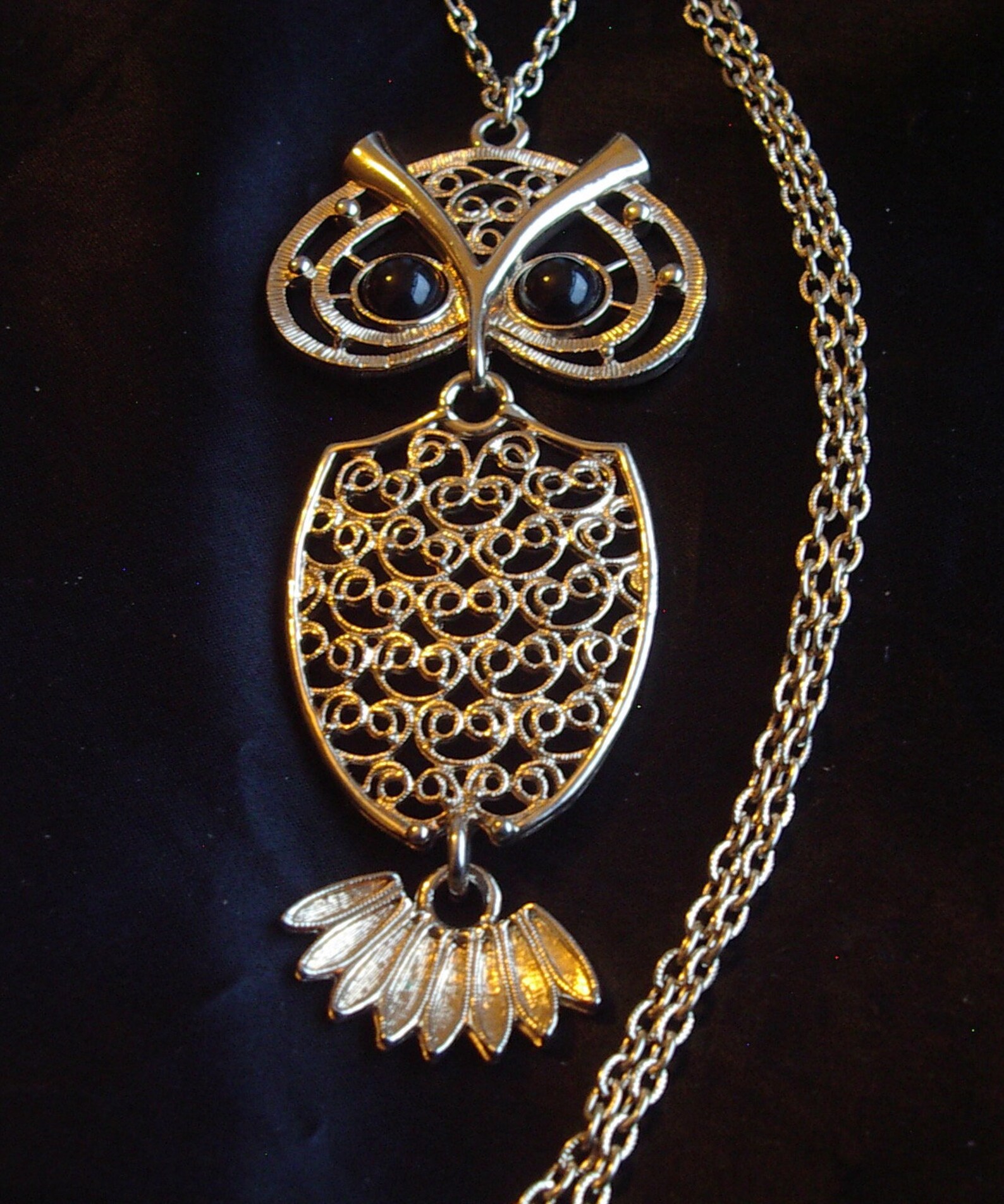 SARAH COVENTRY Gold OWL Necklace 70s Owl Pendant Necklace Etsy