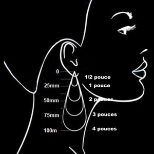 Double earring studs, Double chain earring, double piercing ears, Two hole earring, Double lobe earrings, Unisex gift idea BOD1103 image 2