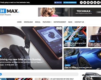 Technology Blogger Template Blogger Theme Blogger Template Responsive Magazine Newspaper blog template blogspot 2018