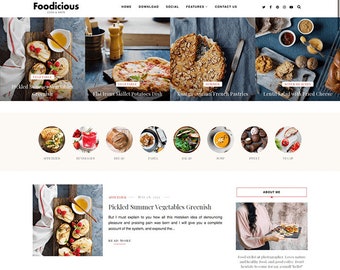 Foodicious Food Blogger Theme Blogspot Template Blogger.com Premade Blogger Template Design Youtube