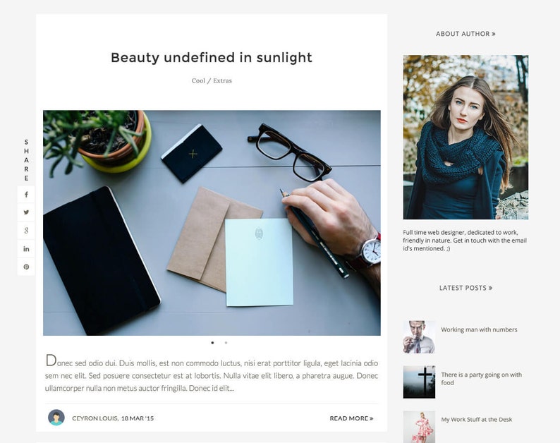 SALE Beehive Clean Personal Responsive Blogger Template image 2