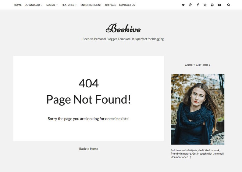 SALE Beehive Clean Personal Responsive Blogger Template image 4