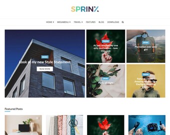 Sprinx Blog Blogger Template Blogspot theme 2018 Responsive Premade Mag Theme Best Personal Blogger Template New Design Latest Layout