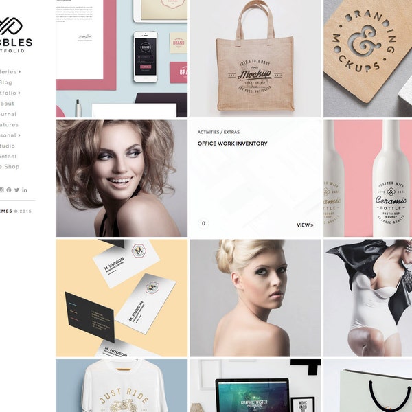 SALE Pebbles Portfolio Clean Blogger Template