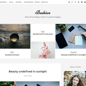 SALE Beehive Clean Personal Responsive Blogger Template image 1