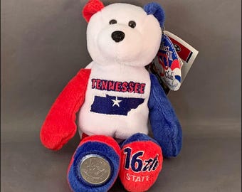 Tennessee State Quarter Plush Teddy Bear with Tags