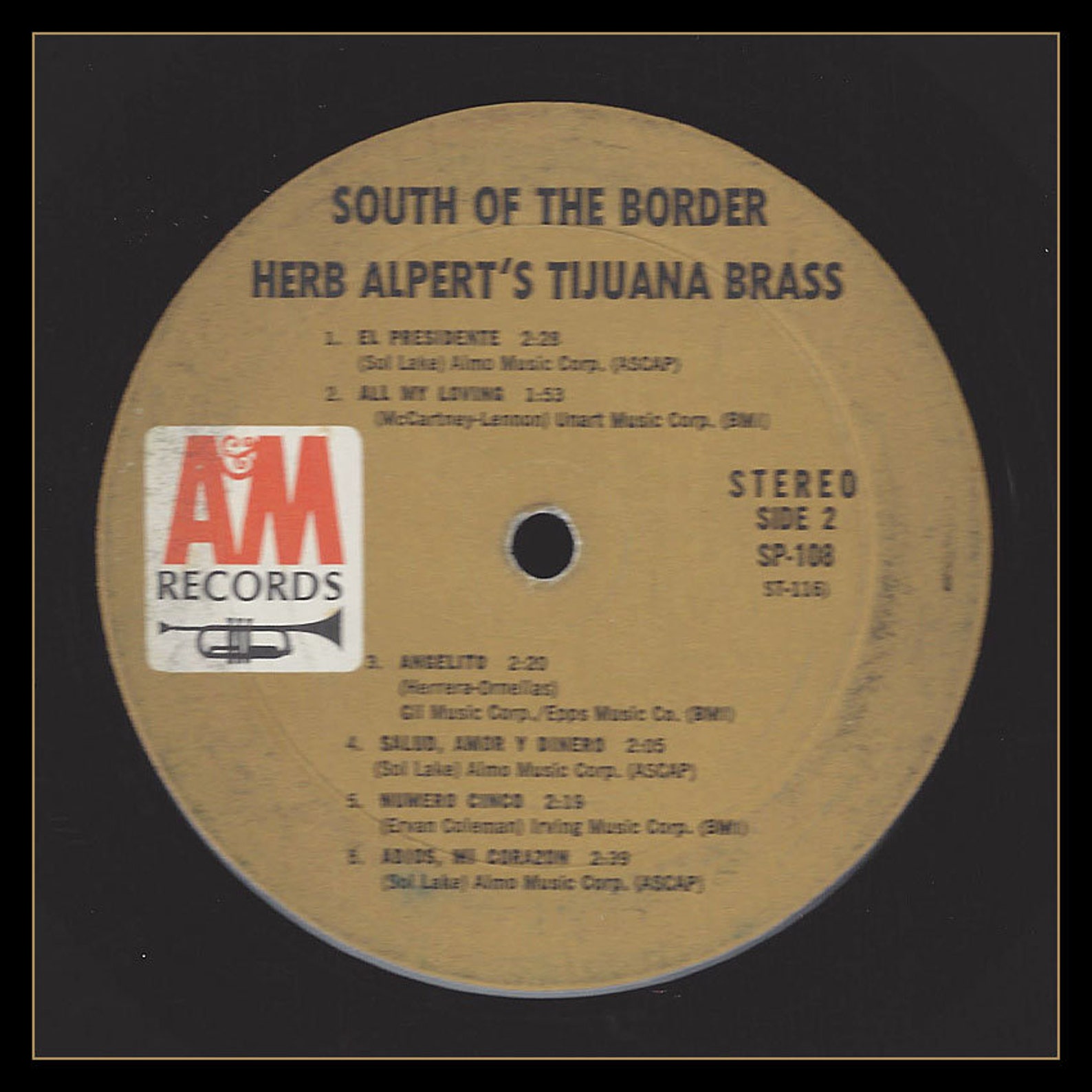 Herb Alpert South of the Border 1964 LP Vinyl Record Etsy