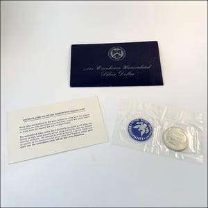 1971-S Eisenhower 40% Silver Uncirculated Dollar Blue Envelope US Mint OGP
