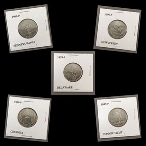 1999-P State Quarters Uncirculated 5 pc