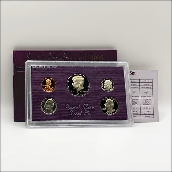 1986 United States Mint Proof Set - Etsy