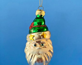 Santa Vintage Glass Ornament by Thomas Pacconi