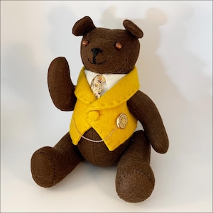 Vintage Jointed Gentleman Bear 10”