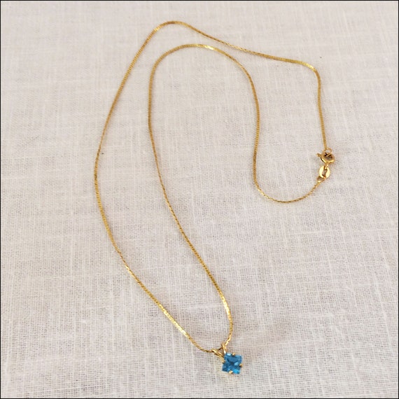 Blue Topaz Vintage Necklace - image 4