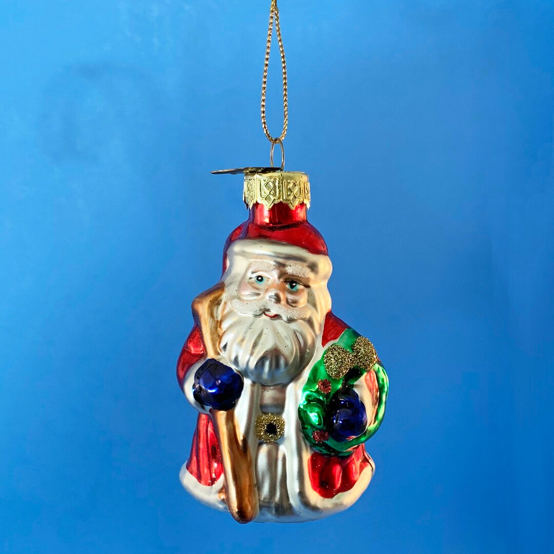 Vintage Glass Ornament Santa Claus by Thomas Pacconi - Etsy